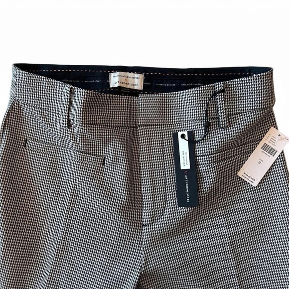 NWT-Anthropologie Essential Kick Flare Pants Size 8 - Black & White Houndstooth - Picture 5 of 9
